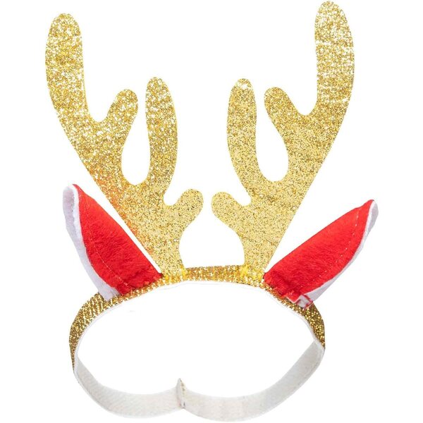 Heless Vestito di Natale per Bambole 28-35 cm con Cerchietto Renna Dorata