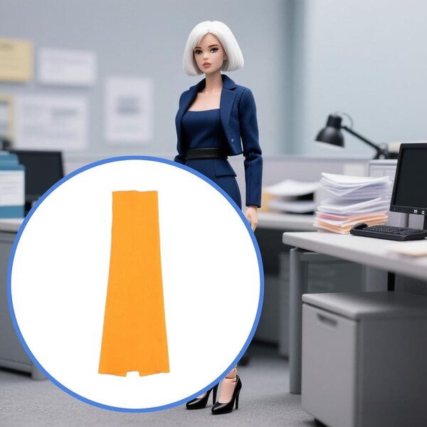 Vestito Miniatura Donna 1/6 per Action Figures 30 cm - Abito Aderente Giallo Scuro