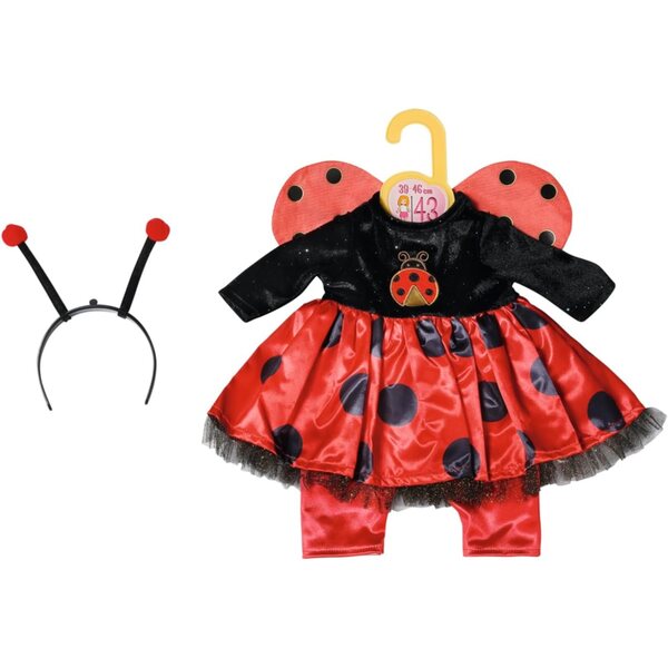 Costume coccinella per Bambole 39-46 cm Dolly Moda con Ali e Cerchietto
