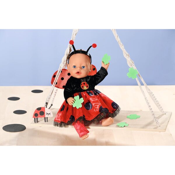 Costume coccinella per Bambole 39-46 cm Dolly Moda con Ali e Cerchietto