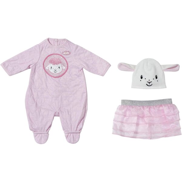 Baby Annabell Deluxe Glitter Set 43 cm: Strampler, berretto e Gonna con Paillettes