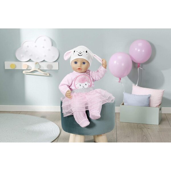 Baby Annabell Deluxe Glitter Set 43 cm: Strampler, berretto e Gonna con Paillettes