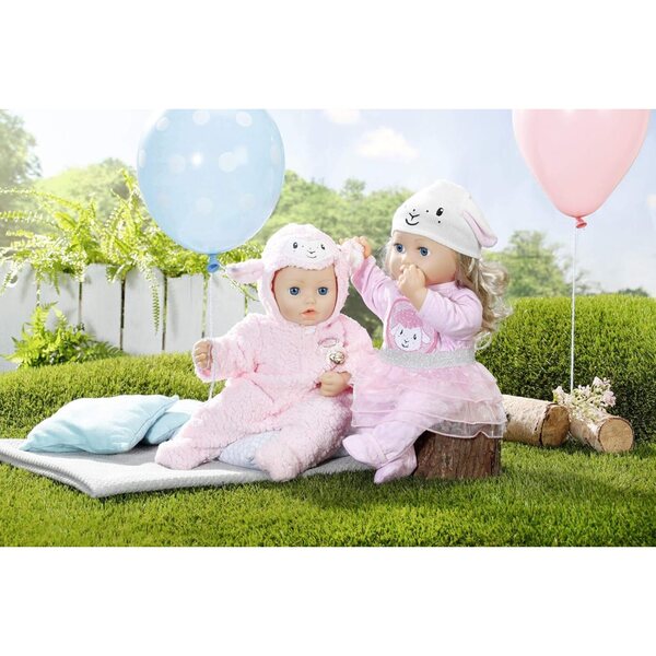 Baby Annabell Deluxe Glitter Set 43 cm: Strampler, berretto e Gonna con Paillettes