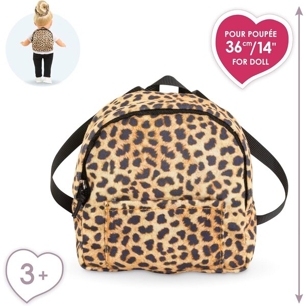 Leoparden-Rucksack für Ma Corolle 36 cm Puppe, Modeaccessoire für Kinder ab 3 Jahren