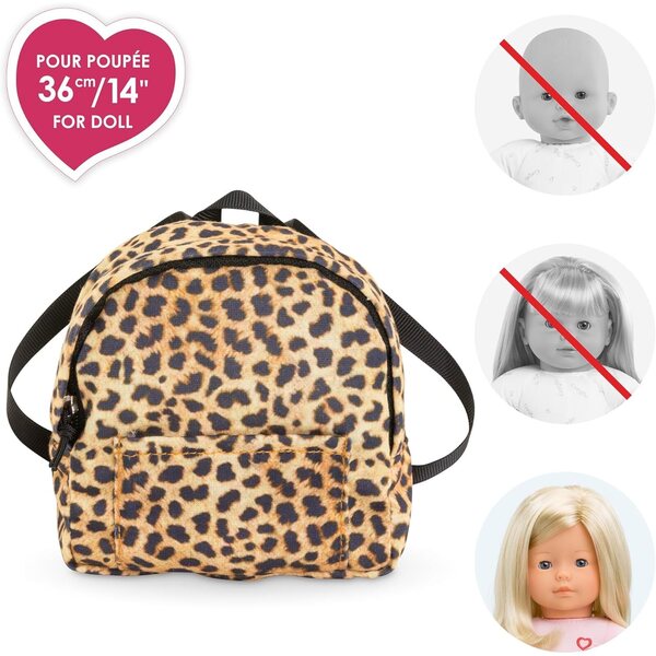Leoparden-Rucksack für Ma Corolle 36 cm Puppe, Modeaccessoire für Kinder ab 3 Jahren