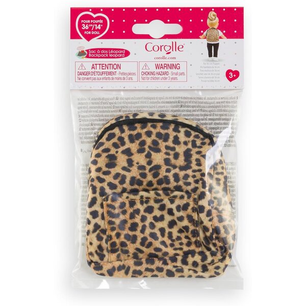 Leoparden-Rucksack für Ma Corolle 36 cm Puppe, Modeaccessoire für Kinder ab 3 Jahren