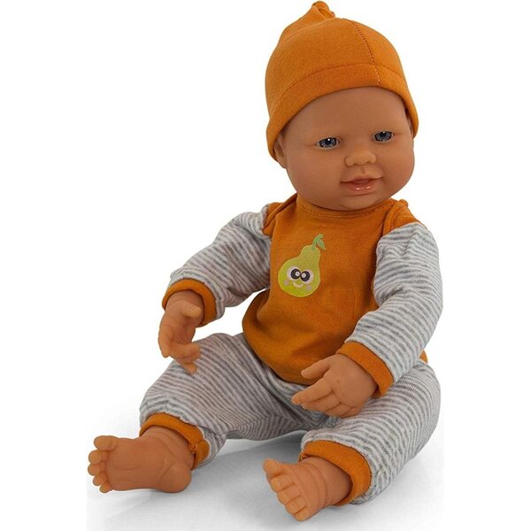 Miniland Abbigliamento per Bambole 40cm: Pigiama Arancione con Cappello per Tempo Freddo