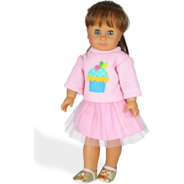 Heless Puppenkleidungsset, 2-teiliger Pullover und Tüllrock für 35–45 cm große Puppen