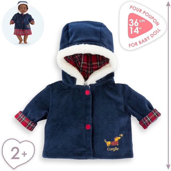 Corolle Mon Grand Poupon Mantel per Bambole 36 cm, Ideale da 2 Anni
