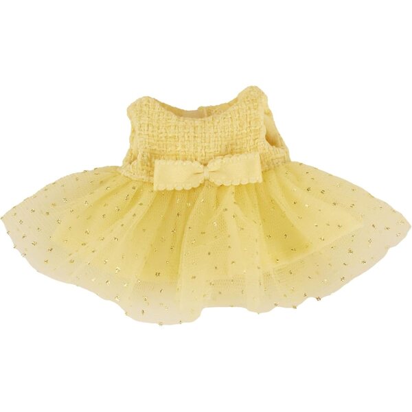 Heless Monster Styles 7513 Bouclé gelbes Kleid mit Hut für Monster 15 cm Kawaii