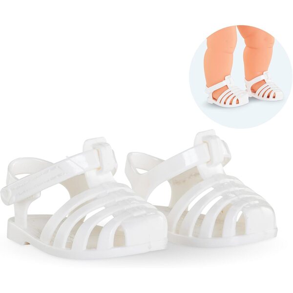 Sandali bianchi Corolle per bambole 36 cm, accessorio ideale per bambini da 2 anni