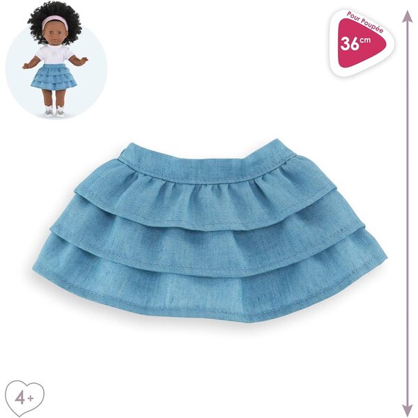 Gonna in jeans Corolle per bambole 36 cm, adatta dai 4 anni in su