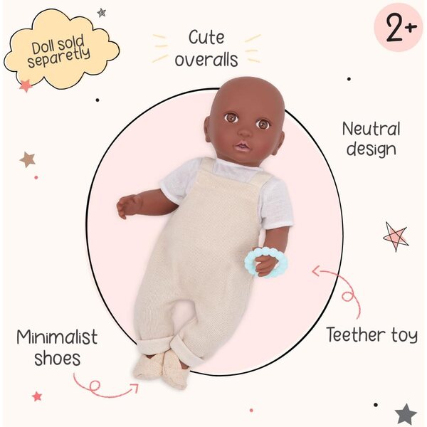 LullaBaby-Outfit für 36-cm-Puppen mit Pullover, Schuhen und Accessoires – Lernspiel 2+