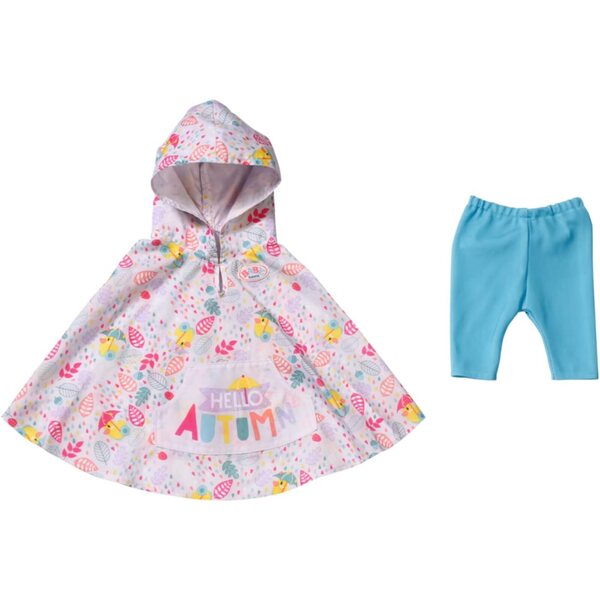 BABY born 4 Stagioni Set Abiti con 2 Vestiti, 4 Pantaloni, Mantella Pioggia e Cappotto Invernale per Bambole 43 cm
