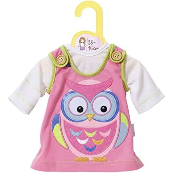 Abbigliamento Dolly Moda per Bambole 38-46 cm - Vestito con Civetta e Maglia Maniche Lunghe