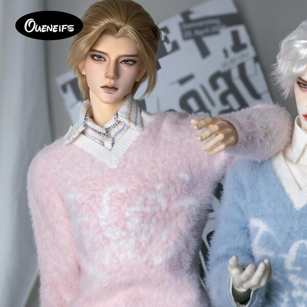 Rosa moderner BJD-Pullover für 1/3 männliche Puppen – Oueneifs exklusiver Pullover