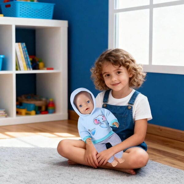 Komplettes Bekleidungsset für 30–45 cm große Puppen mit Kapuzenpullover und Zubehör