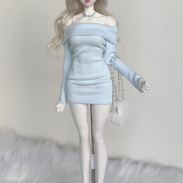 Handgefertigtes AMITD-Kleid für 1/4 BJD-Puppen – elegantes und hochwertiges weißes Kleid