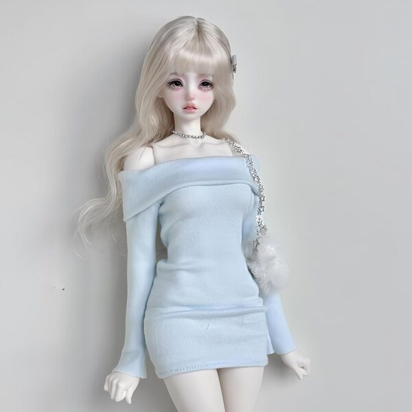 Handgefertigtes AMITD-Kleid für 1/4 BJD-Puppen – elegantes und hochwertiges weißes Kleid