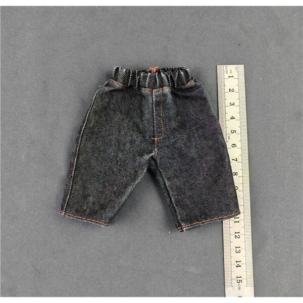 AMITD 1/6 Casual Jeans Shorts für männliche Actionfigur 12 Zoll Schwarz