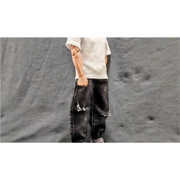 1/6 Denim-Jeanshose für 12-Zoll-Actionfiguren – Schwarz