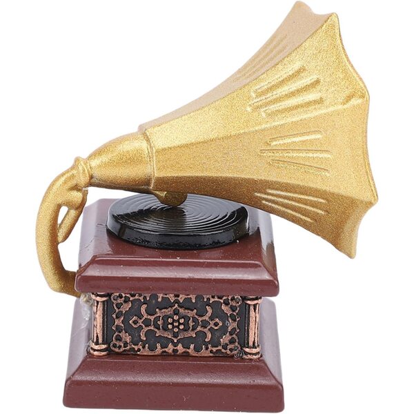 Mini Grammofono in Resina Vintage per Casa delle Bambole Decorazione Retrò