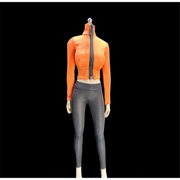 1/6 Orange Sportjacke für DEZARO 12 Zoll weibliche Actionfiguren