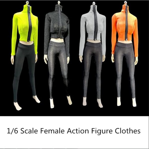 1/6 Orange Sportjacke für DEZARO 12 Zoll weibliche Actionfiguren