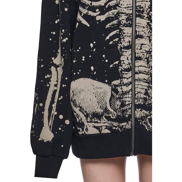 Dolls Kill Trickz N' Treatz Übergroßes Sweatshirt mit Skelett-Aufdruck, Größe M