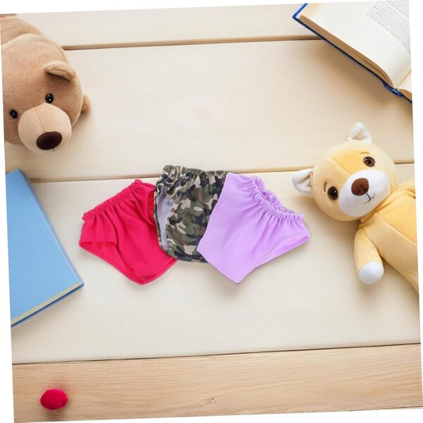 Set mit 6 wiederverwendbaren Mini-Stoffwindeln für 18-Zoll-Puppen, mehrfarbig