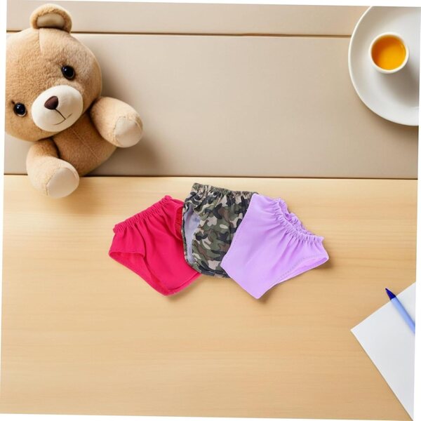 Set mit 6 wiederverwendbaren Mini-Stoffwindeln für 18-Zoll-Puppen, mehrfarbig