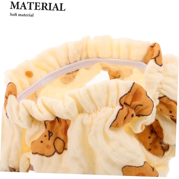 Teddybär-Pyjama für Puppen und Stofftiere aus gelbem, weichem Stoff mit Zubehör