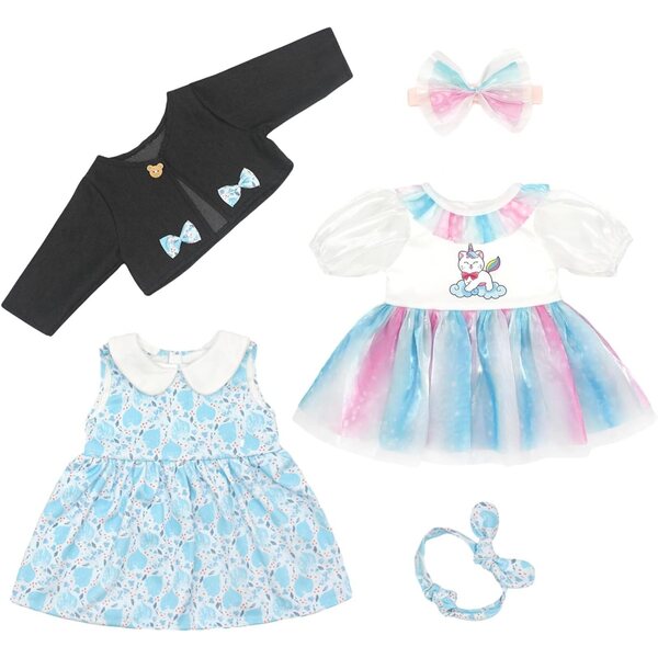 Set 3 Completi Abbigliamento per Bambole 71,1 cm UNICORN ELEMENT