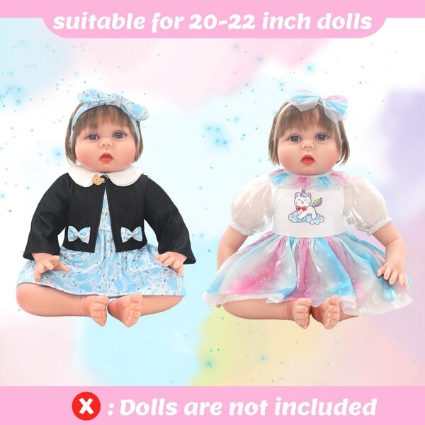Set 3 Completi Abbigliamento per Bambole 71,1 cm UNICORN ELEMENT