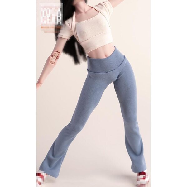 AMITD 1/6 blaue Yoga-Hose, weibliches Kleidungsset für 12-Zoll-Actionfiguren