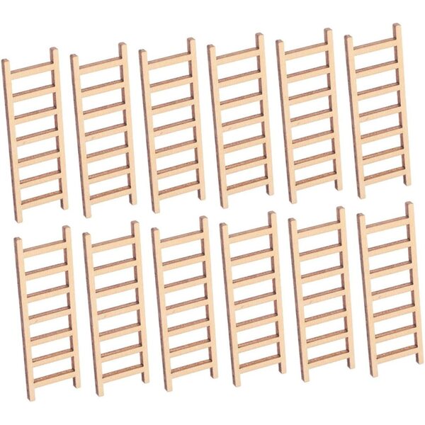 Scala in Legno Khaki Miniatura 30 pezzi per Decorazioni Casa delle Bambole e Progetti DIY