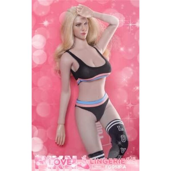 Abbigliamento Sportivo Nero 1/6 per Bambole 12 Pollici - VUSLB