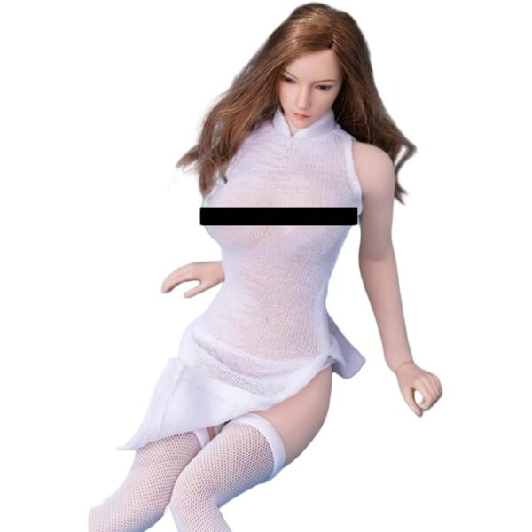 1/6 Spitzen-Damenbekleidungsset für 12-Zoll-Actionfiguren, weiß
