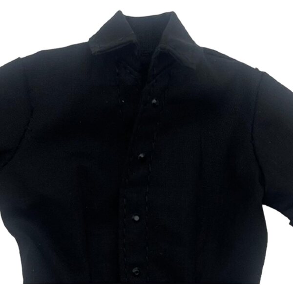 Camicia donna a maniche corte per action figure 12" in stile cosplay 1:6 nera