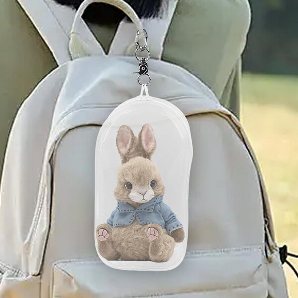 Borsa Trasparente in PVC per Esposizione e Conservazione di Piccole Bambole 19,5x10,5x5 cm