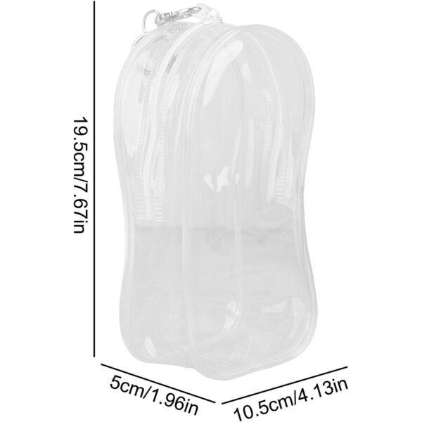 Borsa Trasparente in PVC per Esposizione e Conservazione di Piccole Bambole 19,5x10,5x5 cm