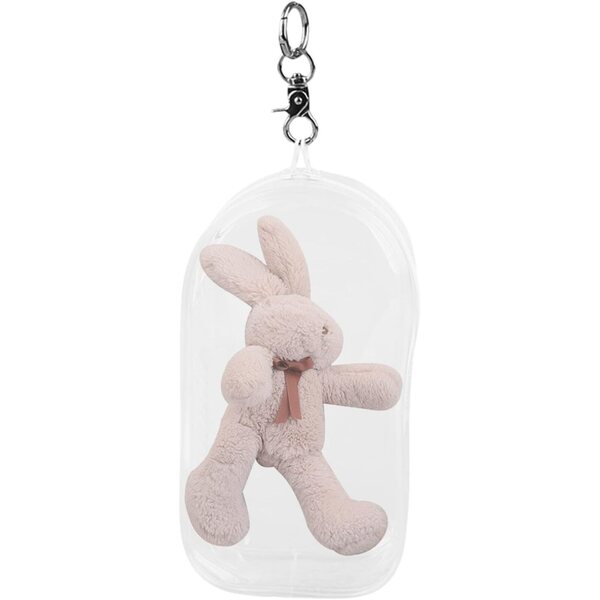 Borsa Trasparente in PVC per Esposizione e Conservazione di Piccole Bambole 19,5x10,5x5 cm