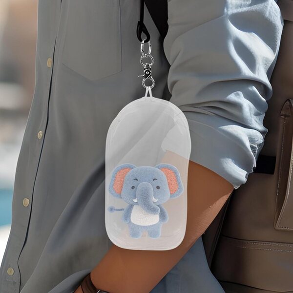 Borsa Trasparente in PVC per Esposizione e Conservazione di Piccole Bambole 19,5x10,5x5 cm