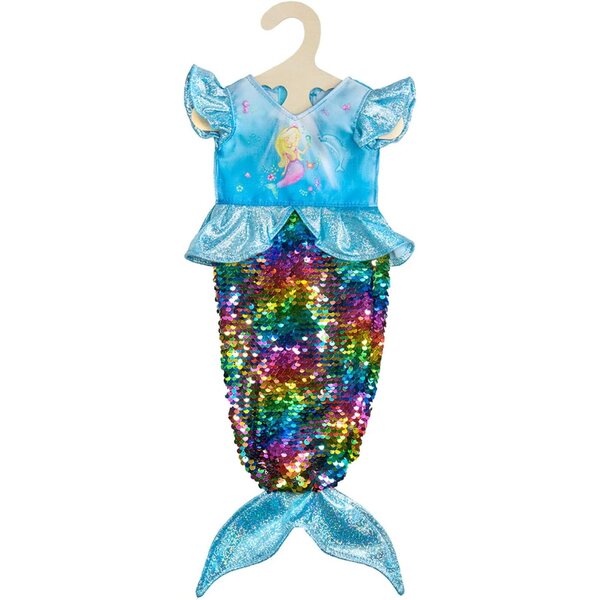Heless Set abiti per bambole 35-45 cm mermaid & unicorno 2 pezzi glitter