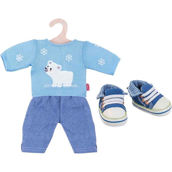 Heless Set Abbigliamento Pupazzi Eisbär con Sneakers per Pupazzi 35-45 cm