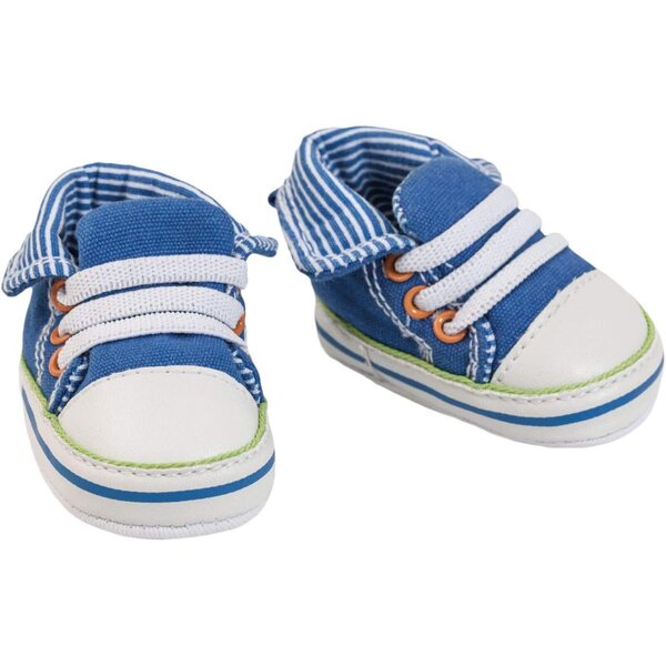 Heless Jeans Puppenkleidungsset, gestreiftes T-Shirt und Turnschuhe 35-45 cm