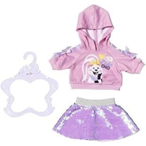 BABY Born Fashion: Outfit unico con paillettes e dettagli per bambole 43 cm