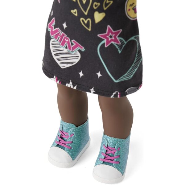 American Girl Truly Me Show Your Wild Side Outfit: Batikkleid und rosa Sandalen
