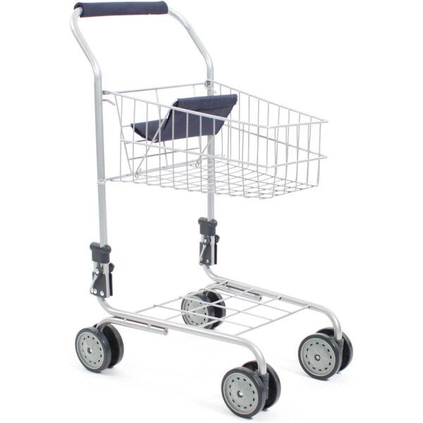 Carrello della spesa in metallo Bayer Chic 2000 con sedile per bambole, blu
