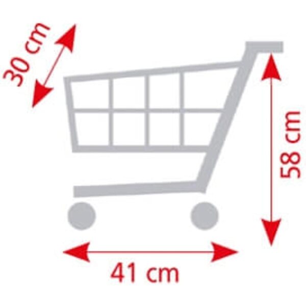 Carrello della spesa in metallo Bayer Chic 2000 con sedile per bambole, blu